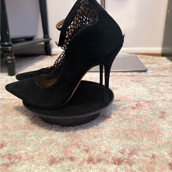 Jessica Simpson Black Mesh Heels - Picture 2 of 4